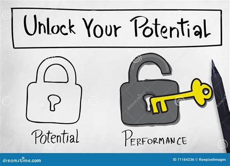 Unlock Your Potential Improve Skill Concept Stock Illustration