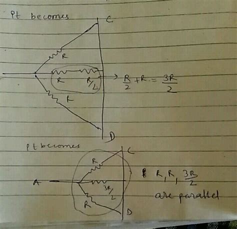 The Figure Shows A Network Of Resistor Each Having Value 12Ω Find The