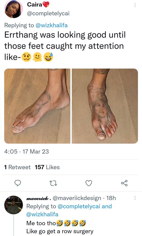 Wiz Khalifa S Toes Become Topic Of Conversation On Twitter After He