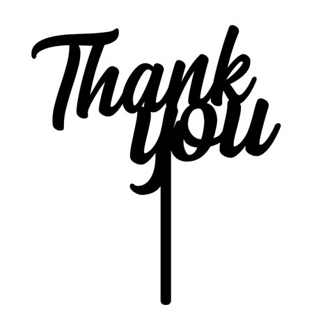 Classic Thank You Cake Topper Cake Decorations