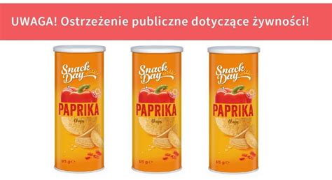 GIS chipsy Snack Day dostępne w Lidlu wycofane ze sprzedaży Produkt