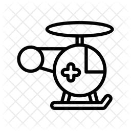 Medical Helicopter Icon - Download in Line Style