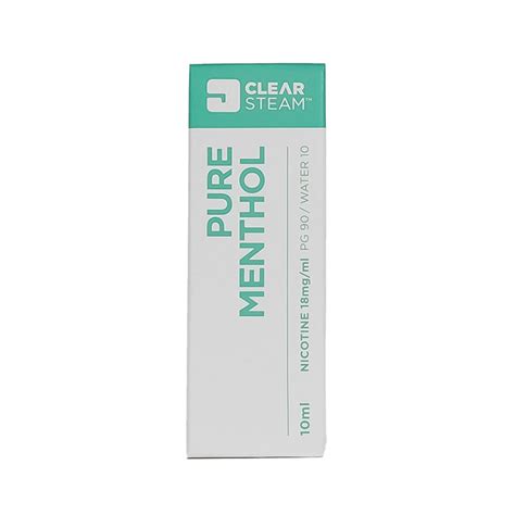 Jac Vapour Clear Steam Pure Menthol 10ml E Heaven Vape Shop