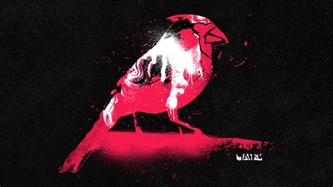 Wallpaper Illustration Digital Art Birds Red Artwork Graffiti