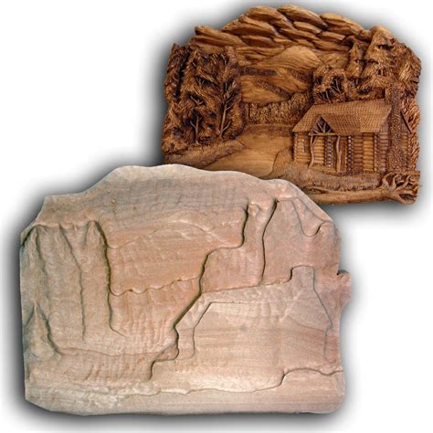 Northwoods Cabin Roughout Wood Carvings By Dylan Goodson