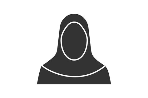 Muslim Woman Silhouette Glyph Icon