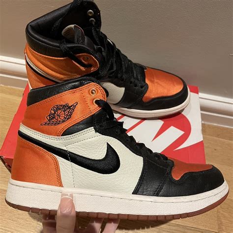 Jordan 1 Retro high OG Satin Shattered Backboard... - Depop