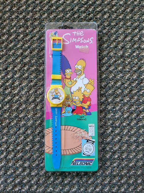 Vintage 1990 The Simpsons Watch Nelsonic Lcd Brand New Sealed Etsy