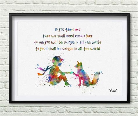 The Little Prince Quotes If You Tame Me Then We Shall Need Etsy