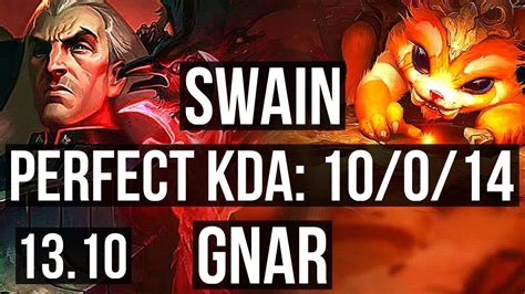 SWAIN Vs GNAR TOP 10 0 14 Legendary 400 Games 1 0M Mastery KR