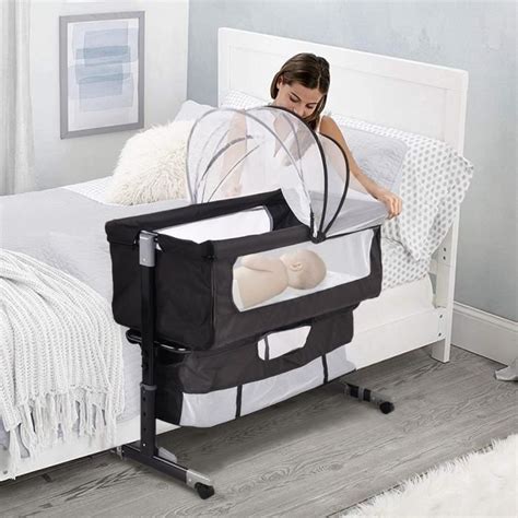 KEDIA Berceau Cododo avec Matelas et Moustiquaire 2 en 1 Lit Bébé