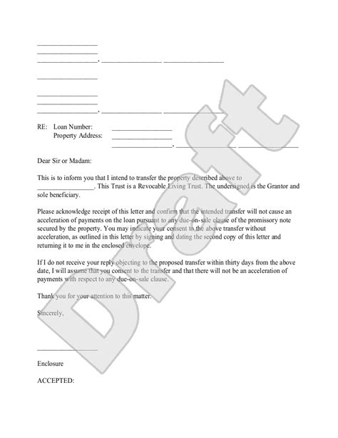 Free Trust Letter To Mortgage Lender Rocket Lawyer