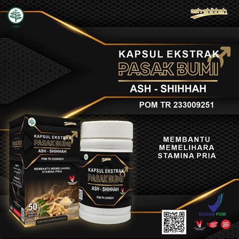 Jual Kapsul Ekstrak Pasak Bumi Ash Shihhah BPOM Original Shopee Indonesia