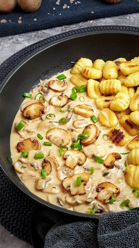 Gnocchi mit Pilz Rahm Soße Lydiasfoodblog