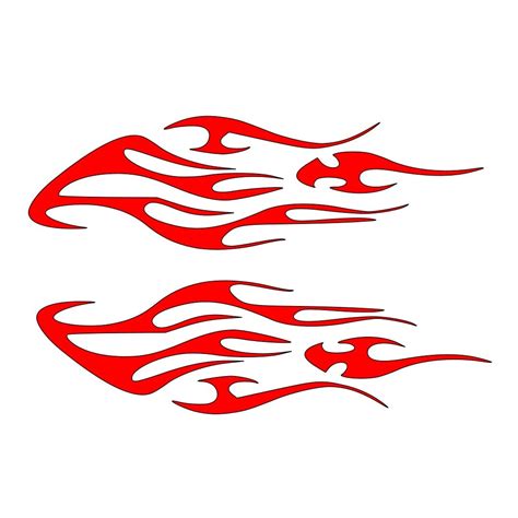 Flame Vinyl Decals Motorcycle Car Golf/Go Cart Set of 6