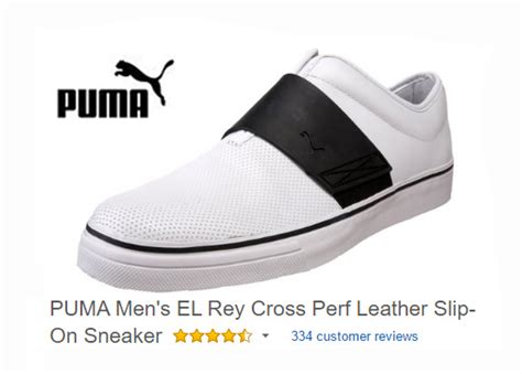 Puma Mens El Rey Cross Leather Slip On Sneaker Sneakers Without Laces