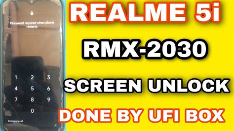 REALME 5I RMX 2030 SCREEN UNLOCK DONE BY UFI BOX WITH ISP YouTube