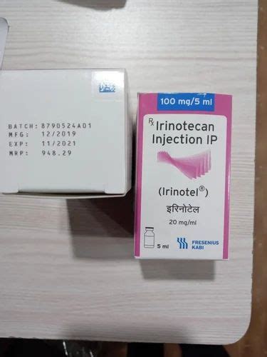 Irinotecan Fresenius Kabi Irinotel Mg Injection Packaging Vial