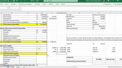 Caso 2 Liquidacion Sueldo Youtube