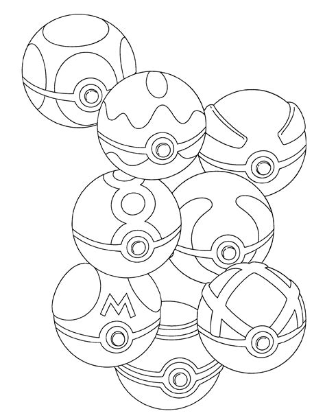 Pokeball Coloring Pages Printable