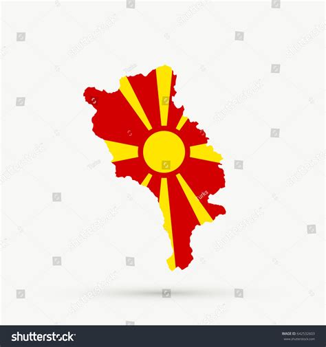 Metohija Dukagjin Map Macedonia Flag Colors Stock Illustration ...