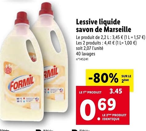 Promo Lessive Liquide Savon De Marseille Chez Lidl