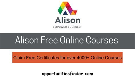 Alison Free Online Courses Free Certificates And Diplomas