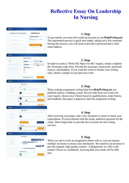 Reflective Essay On Leadership In Nursing Pdf