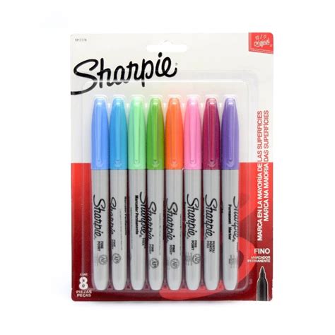 Marcadores Permanentes Sharpie Fino Varios Colores 8 Pzas Walmart