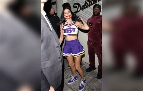 Halsey Dresses Up As A Cheerleader For Halloween