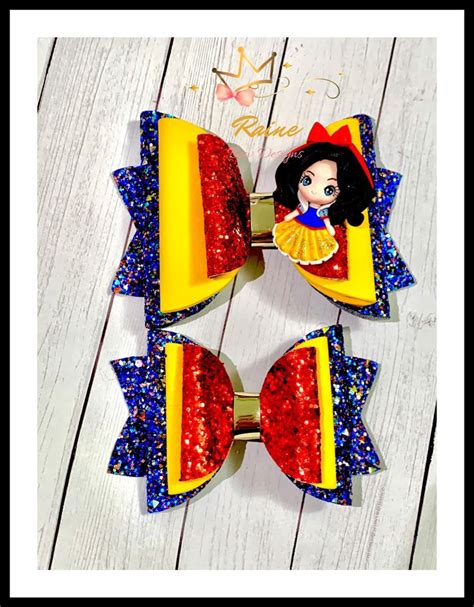 Snow White Bow Disney Hair Bow Girls Hair Bow Princess Hair Bow