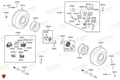 ROUES ARRIERE pièces KYMCO neuves Pièces MXU 700I IRS 4T T3B LAADQF