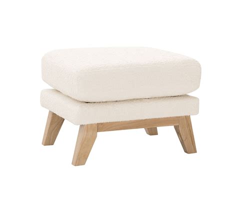 Pouf Repose Pieds D Houssable Scandinave En Tissu Effet Laine Boucl E