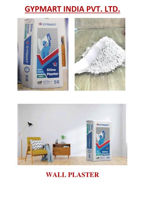 Packaging Size 25 Kg White Gypsum Powder Plaster Of Paris Packaging