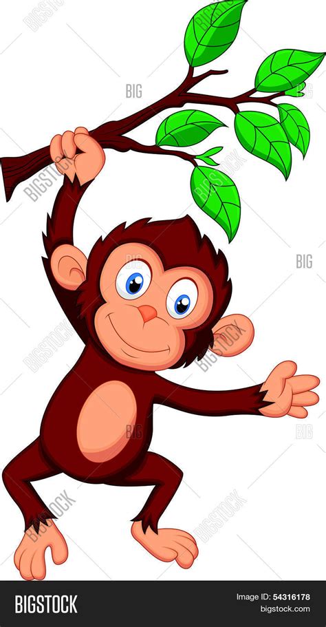 Cute Monkey Cartoon Vector Photo Free Trial Bigstock Clip Art