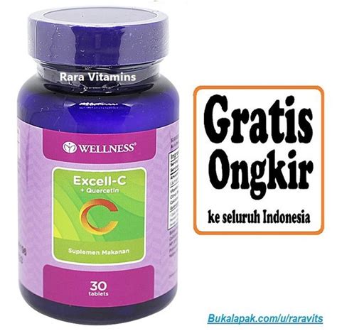 Jual Wellness Excell C Quercetin 30 Tablets Obat Sariawan Daya Tahan