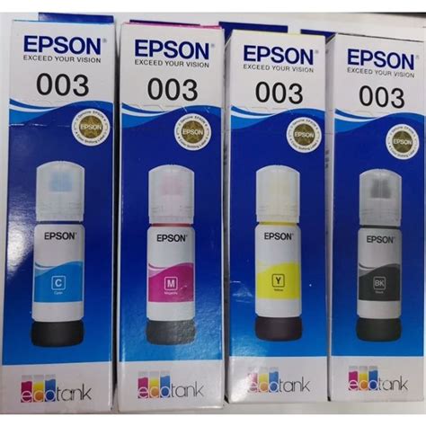 Hot Epson 003 Black Cyan Magenta Yellow Ink Original 1set L1110 L3110 L3116 L3150 L3156 L5190