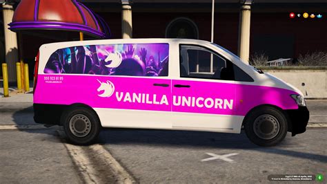 Mercedes Vito Vanilla Unicorn Livery Gta5