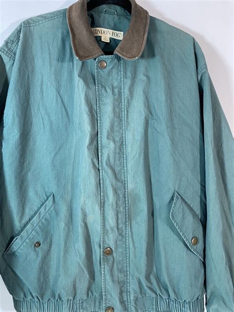 Vintage London Fog Jacket Coat Mens Large Bomber Gr Gem