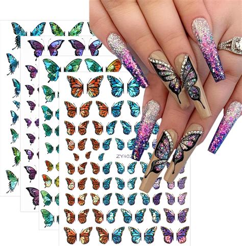 Butterfly Nail Art Stickers 3d Laser Butterfly Nail Decals