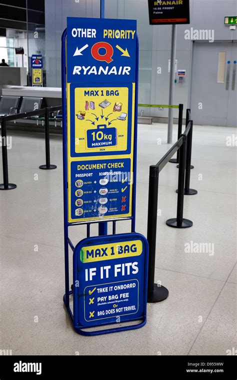 ryanair baggage size check gauge dublin airport terminal 1 ireland ...