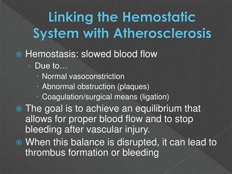 Ppt The Hemostatic System As A Modulator Of Atherosclerosis