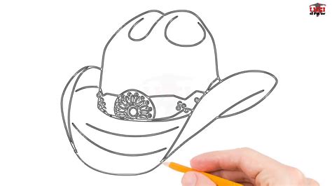 How To Draw A Cowboy Hat Step By Step Easy For Beginners Simple Hats