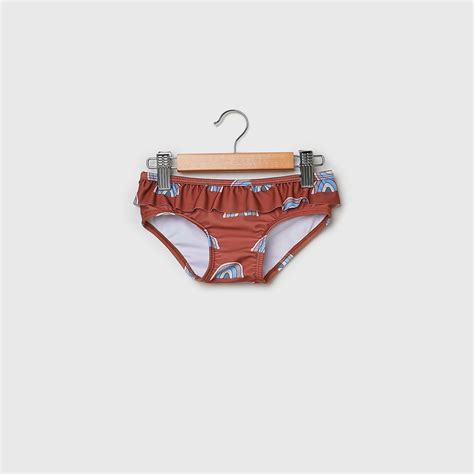 Rusty Rainbows Ruffle Bikini Brief Coconut Textiles