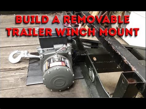 Removable Car Trailer Winch Mounting Idea How To Install Youtube