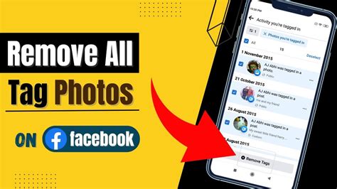 How To Delete All Tag Photos On Facebook At Once Youtube