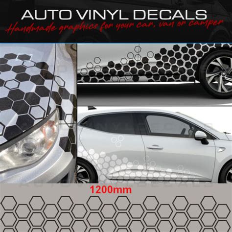 Autocollant Vinyle Premium Style Hexagone Enveloppe De Voiture Feuille