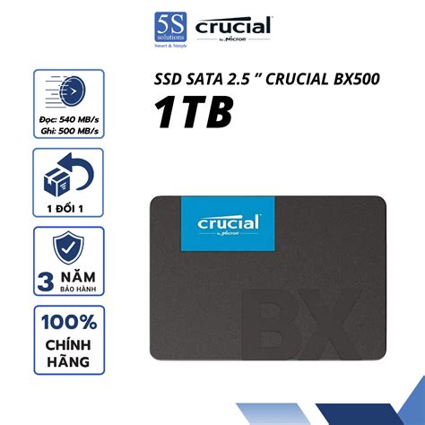 Ổ cứng SSD Crucial BX500 3D NAND 2 5 Inch SATA III 1TB CT1000BX500SSD1