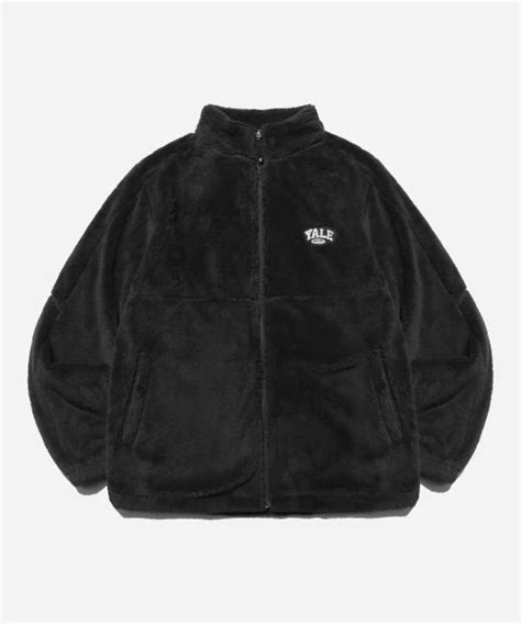 Musinsa Yale Tone Arch Boa Track Jacket Black