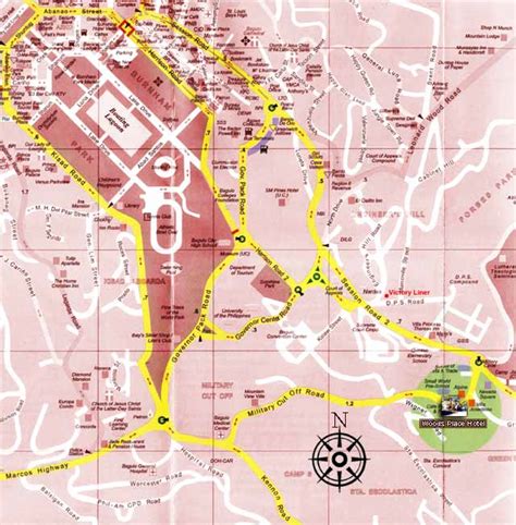 Tourist Attraction Baguio Map With Tourist Spots Tourist Destination